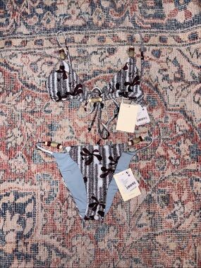 Fella Swim Tony Top + Matching Bottoms in Kimono Floral SZ M NWT